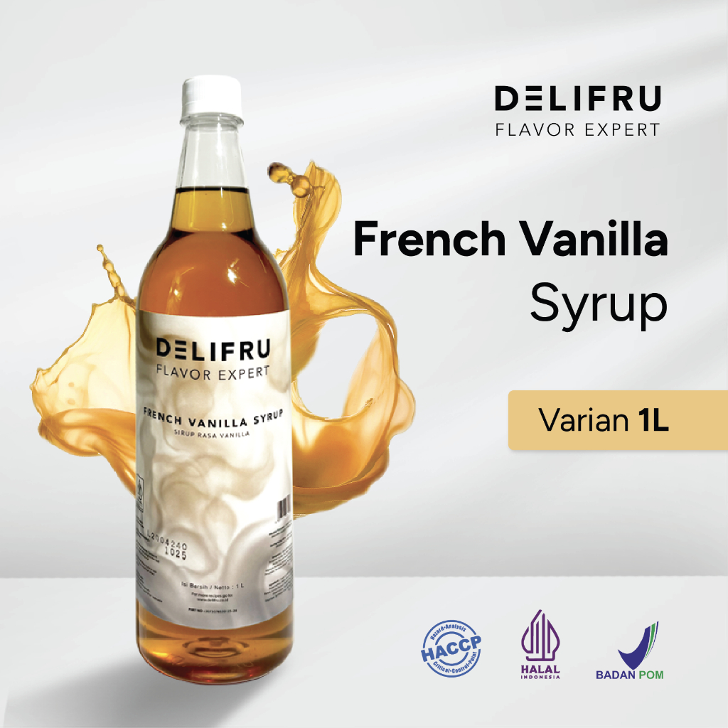 

Delifru French Vanilla Syrup 1 Liter - Sirup French Vanilla