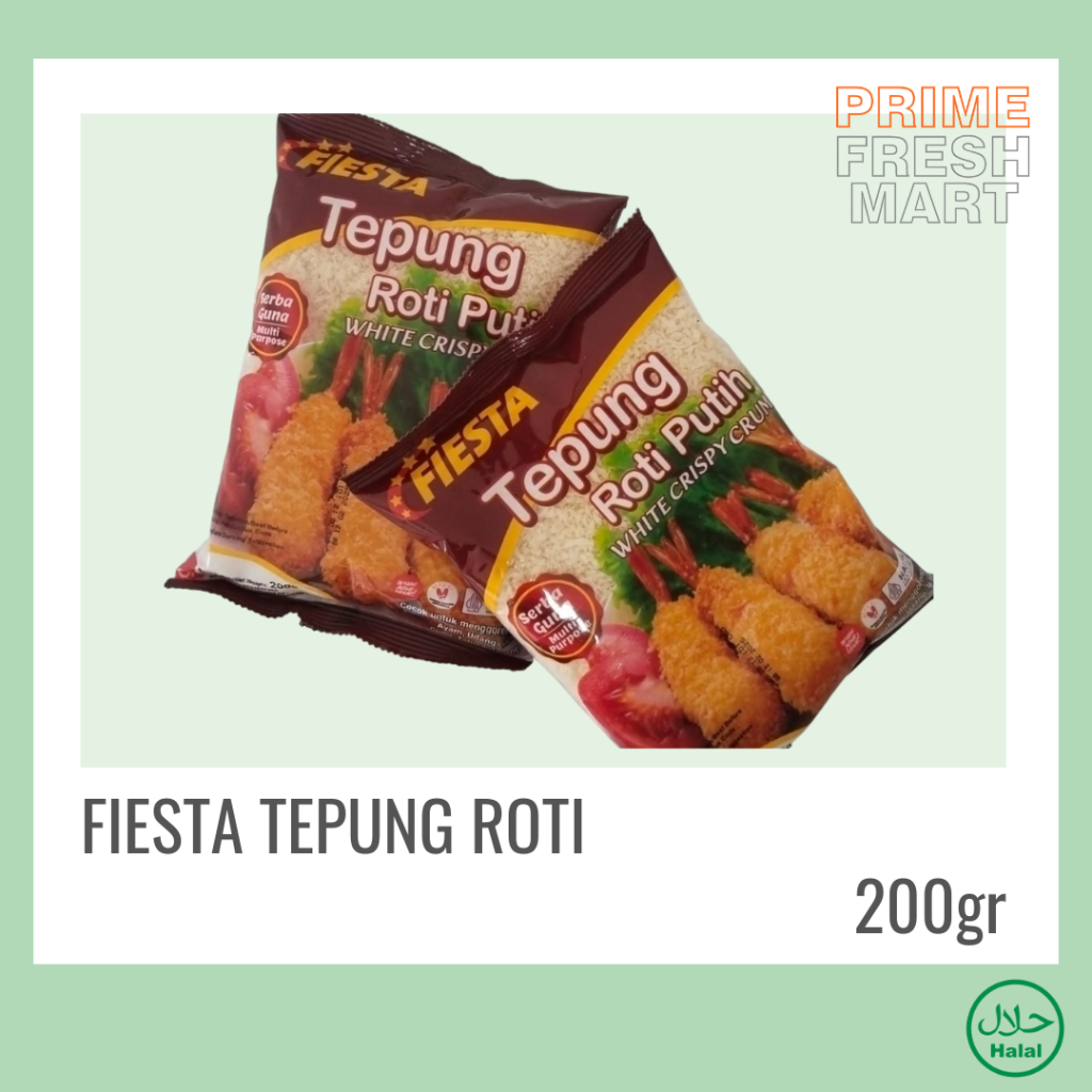 

Fiesta Tepung Roti Putih Bread Crumb kemasan 200gr