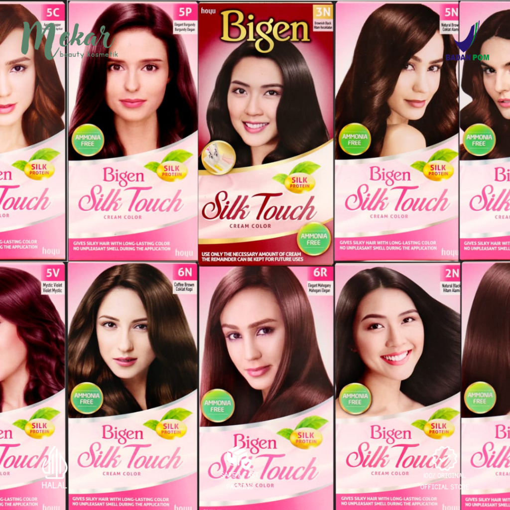 Bigen Silk Touch Hair Color | Pewarna Rambut | Pewarna Rambut BPOM | Shampoo Semir Rambut Cat Rambut
