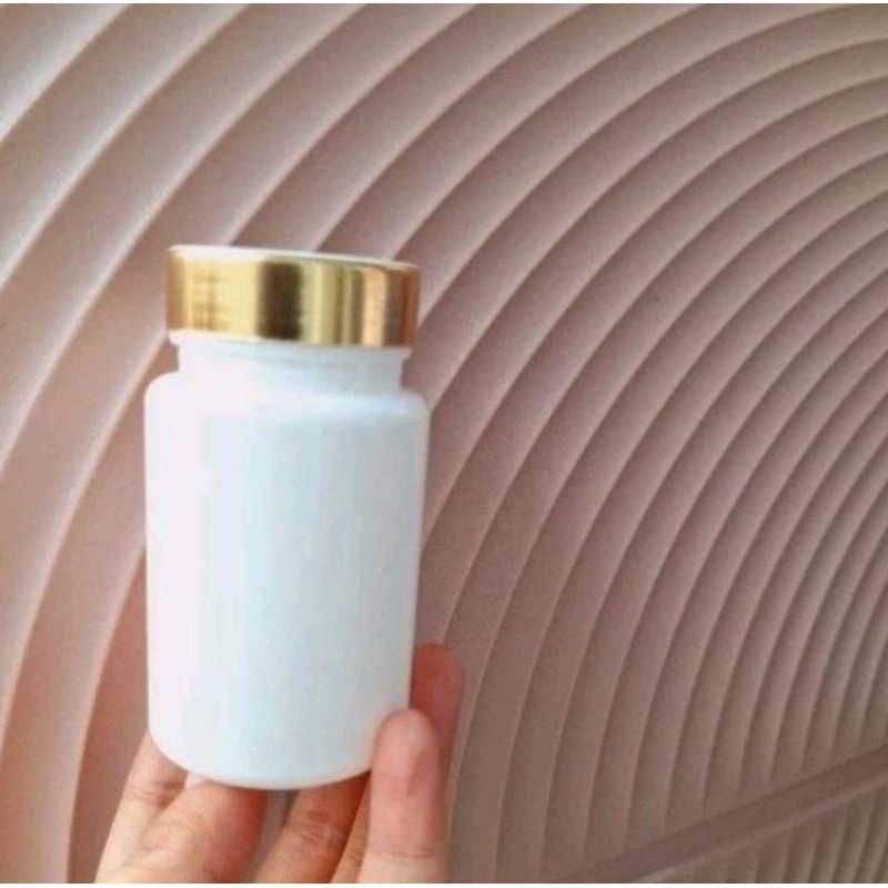 Botol Kapsul Isi 30 - 45 Kapsul Ukuran 100 ml / Botol Obat 100ml