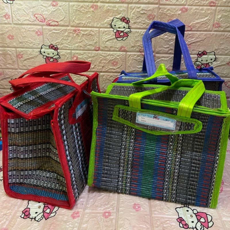 

Tas Tenun Hajatan Jumbo (Muat Gula 10kg) / Tas Kardus Box Nasi 18x18 - 20x20 / Tas Souvenir Acara