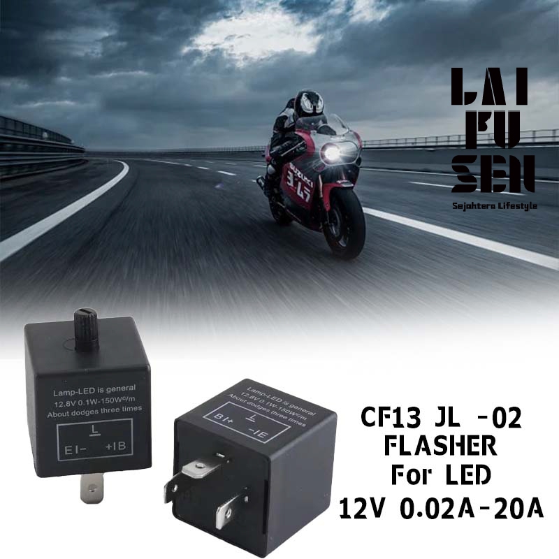 Relay Flasher Mobil / Flasher Sein Led / Adjustable Flasher Lampu Sein / Rellay Reting Otomatis