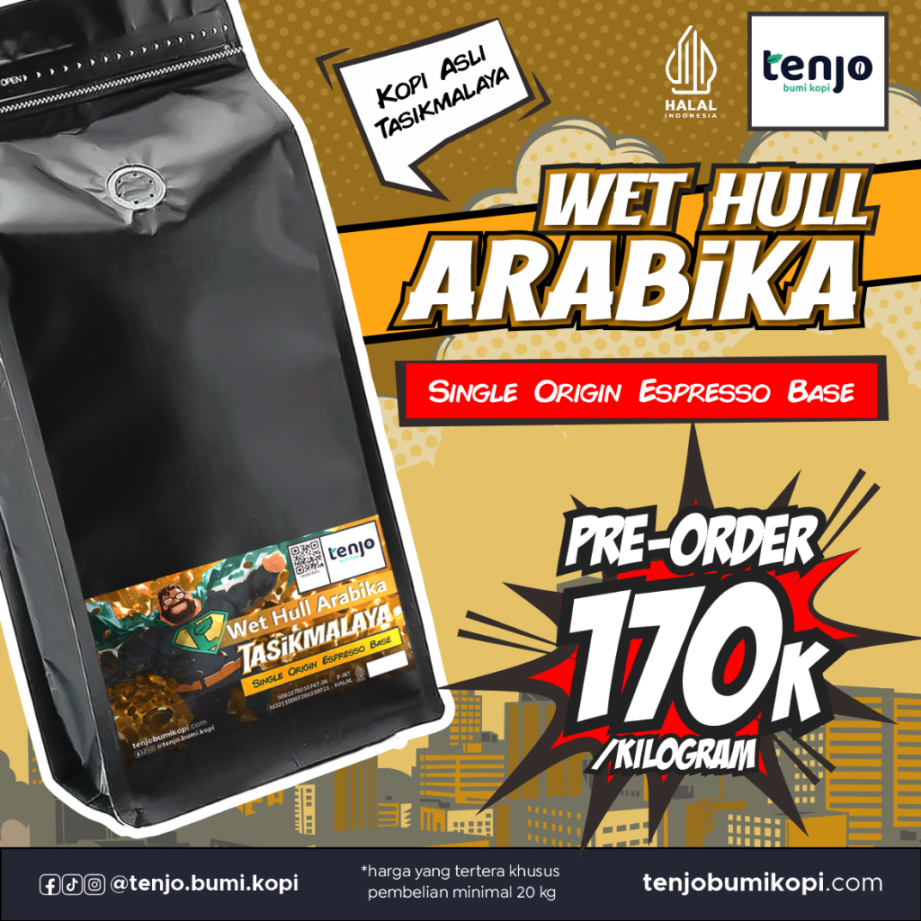 

Kopi Fresh Roast Espresso Base Full Arabika Wet Hull Tasikmalaya 1 kg