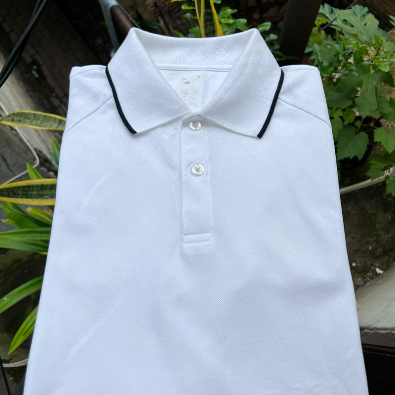Polo Shirt UNIQLO List Odor Contol White (L)