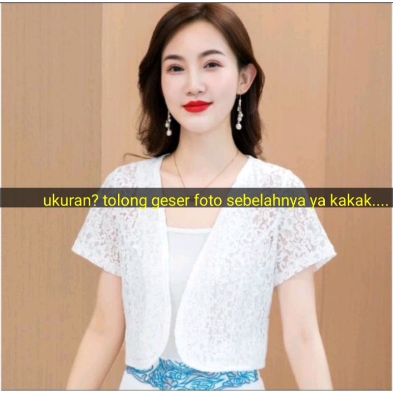 Bolero Korea Lengan Pendek Cardigan Korea Lengan Pendek