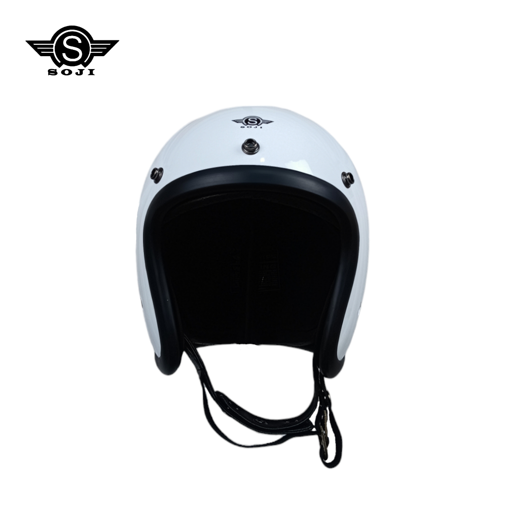 SOJI Helm Slim Head 500tx Putih Gloss Solid