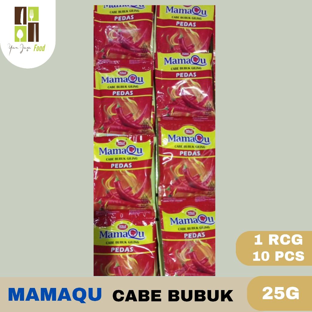 

Mamaqu Cabe Bubuk / Cabai Bubuk Giling / Pedas Kemasan Sachet 25g 1 RENCENG / 10 PCS