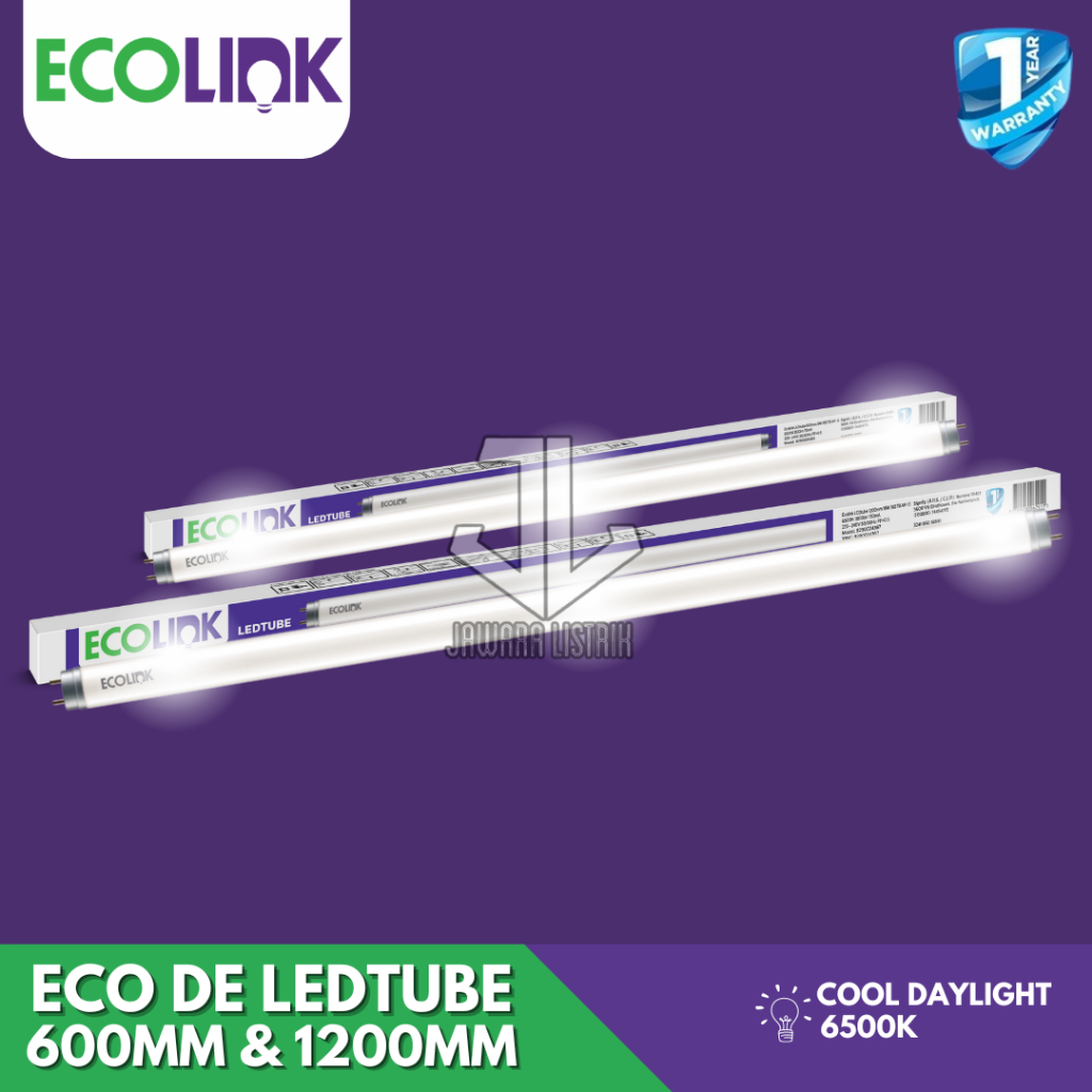 ECOLINK LAMPU TL DOUBLE ENDED LED TUBE T8 UKURAN 600MM & 1200MM