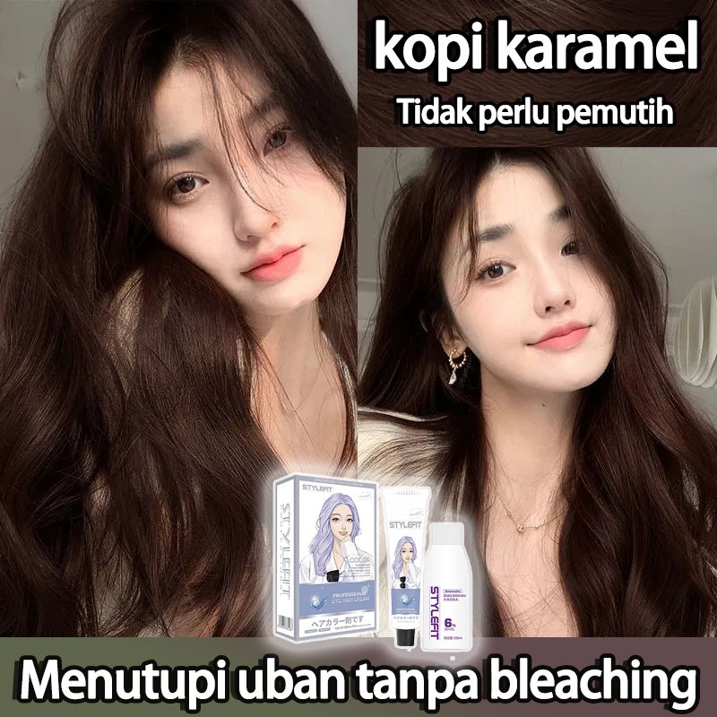 [Alat pewarna rambut gratis] STYLE FIT hair color pewarna rambut ， hair color*200ml Tidak perlu pemu