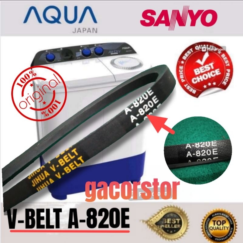 Tk- Karet Aqua Sanyo V-Belt A-820E Vbelt A-820E Vanbelt Mesin Cuci Aqua A820E A-820E A820 Panbel