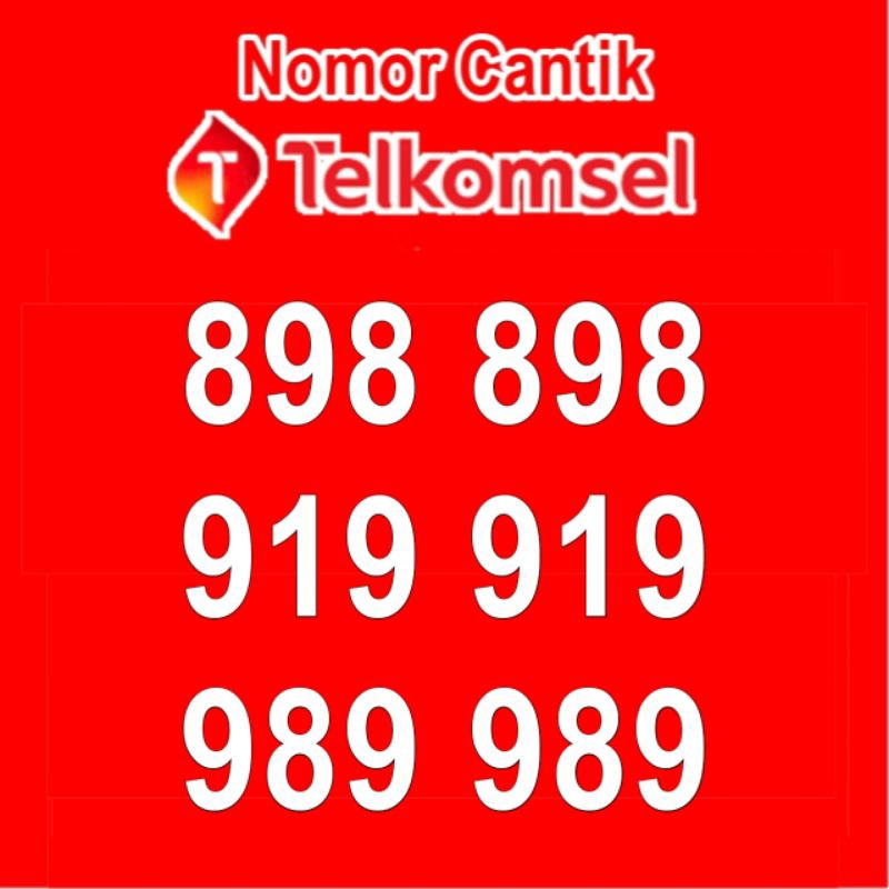 nomor cantik telkomsel nomor cantik simpati abc abc 898 898 919 919 989 989