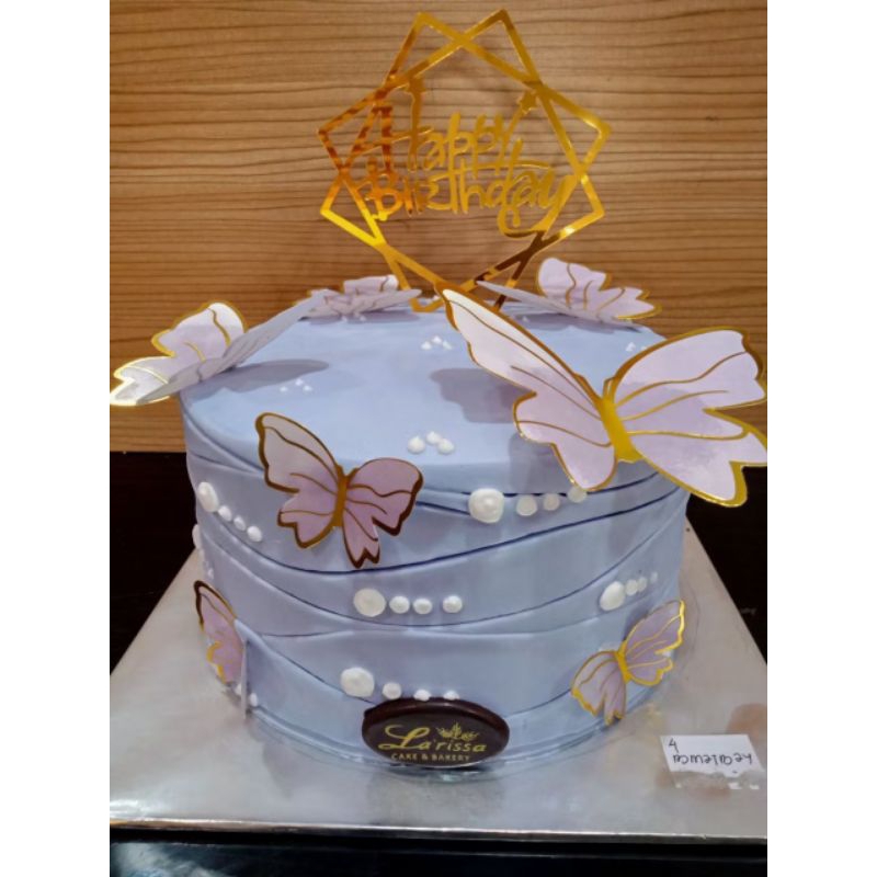 Kue tart topper kupu-kupu - kue ulang tahun butterfly - black forest cake - cake ultah