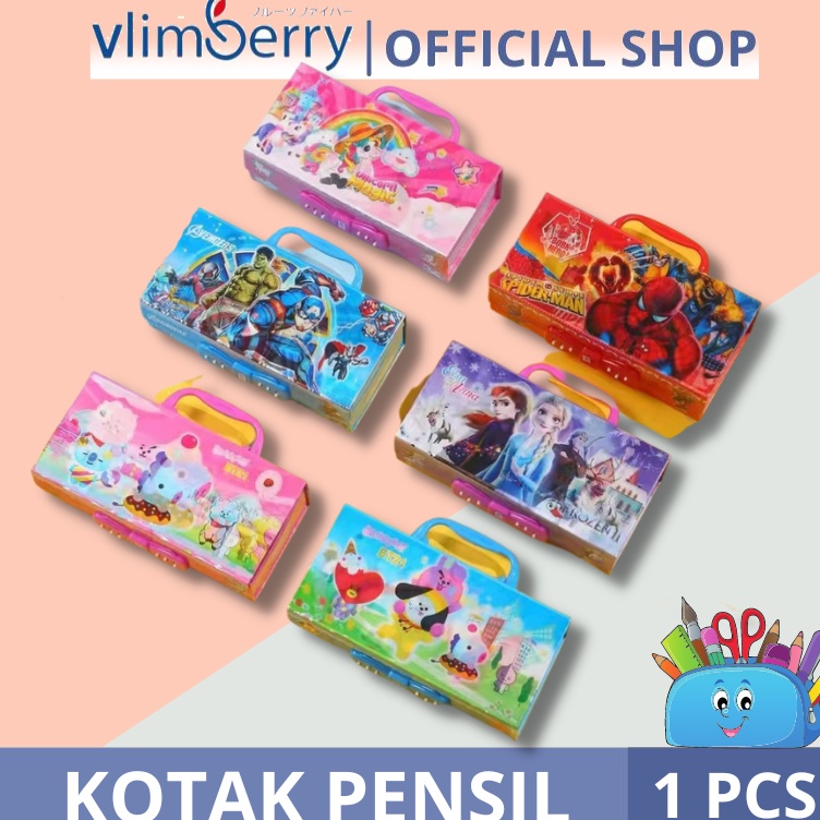 

TERLARIS VLIMBERRY Kotak Pensil Kode 3 Tingkat Metalik 3D Tempat Pensil Kode Password 3 Dimensi Jadilah Yang Pertama