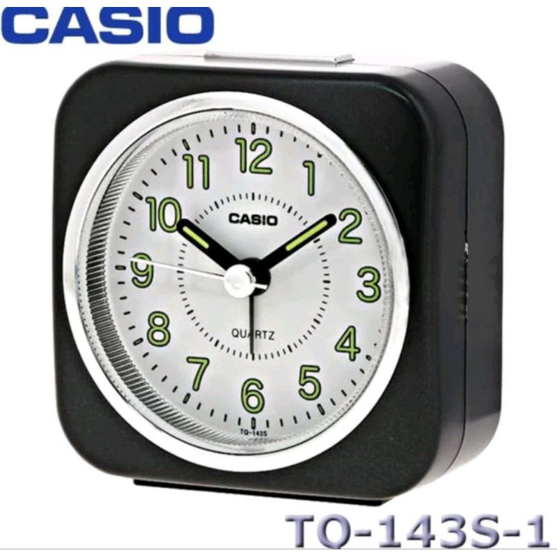 CASIO BEEP ALARM TQ 143 CLOCK JAM BEKER ANALOG