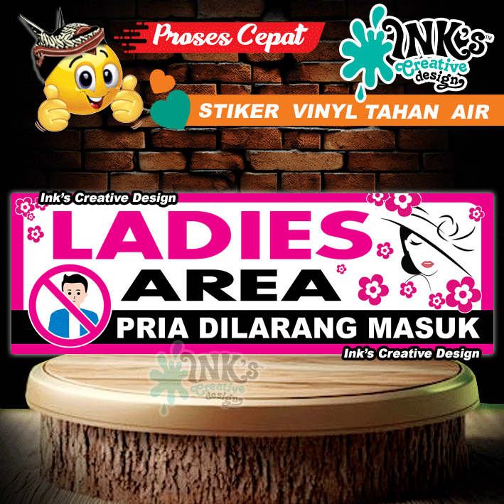 

Stiker Ladies Area Pria Dilarang Masuk