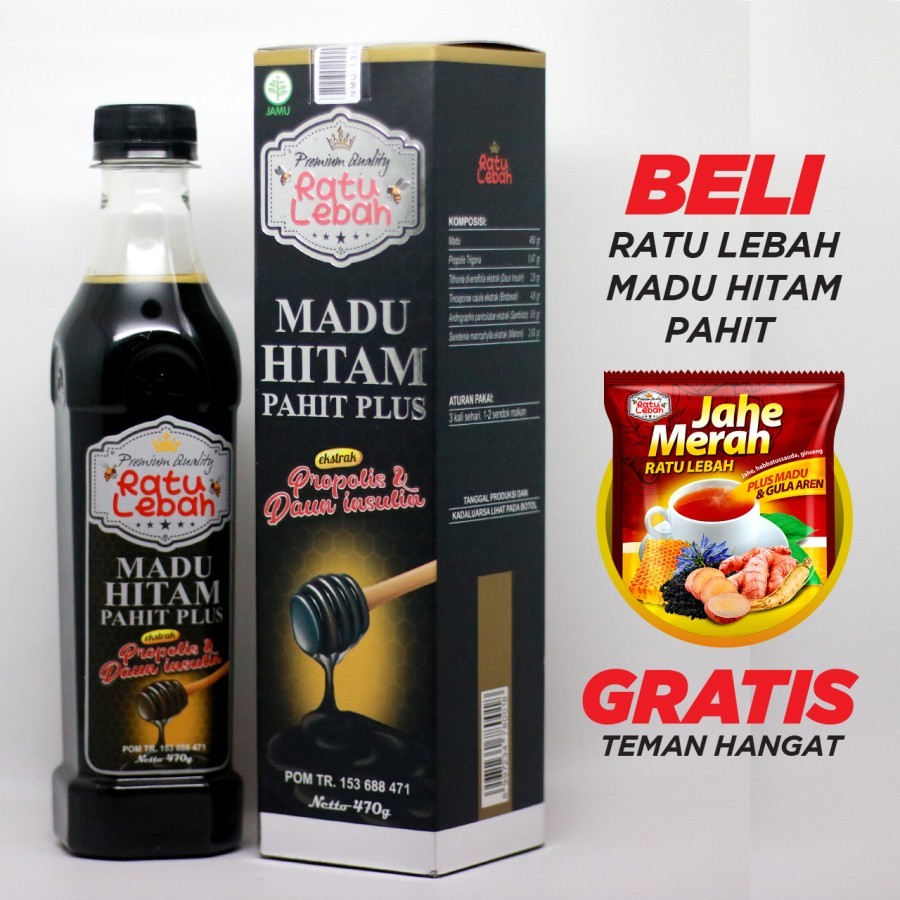 

Ratu Lebah Madu Hitam Pahit Plus 470gr [1 pc]