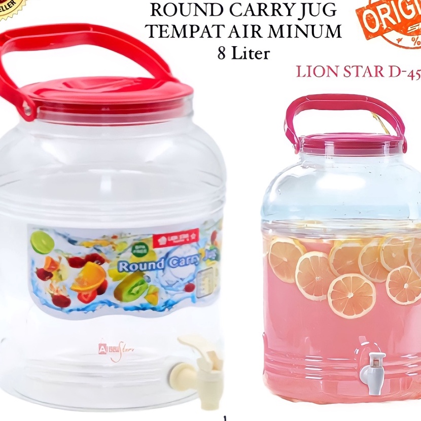KI3  BISA COD  PROMO DISPENSER AIR MINUM  ROUND CARRY JUG LION STAR 8 LITER  GALON AIR KECIL  KETEL 