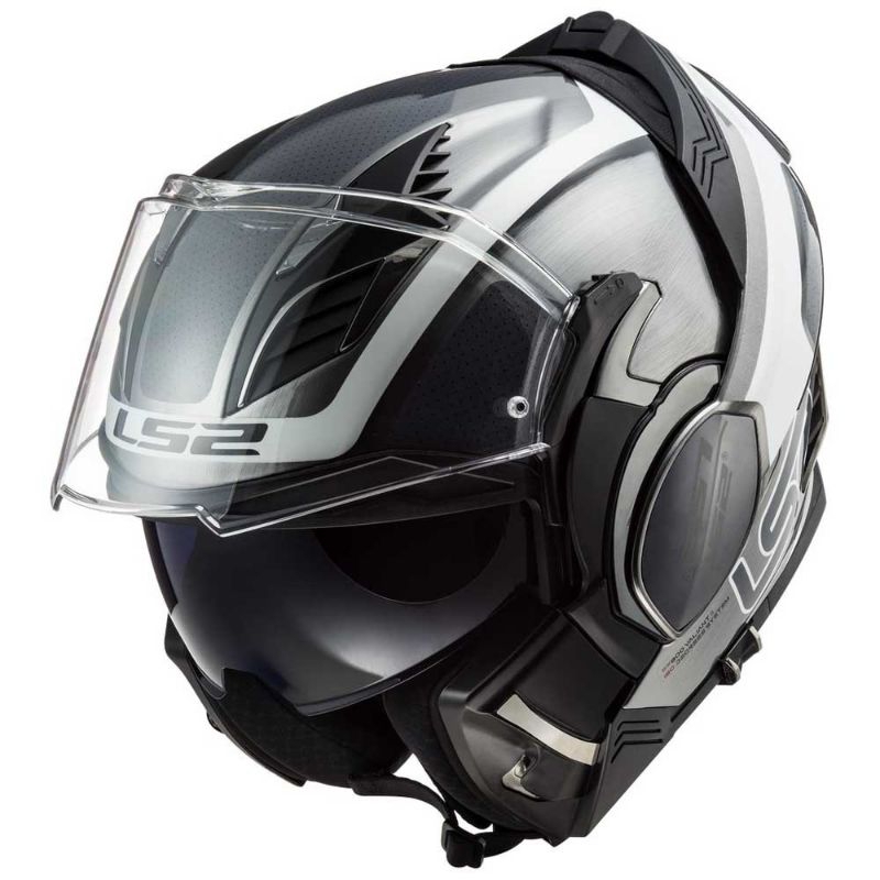 Helm Fullface / Halfface Modular LS2 FF900 Valiant 2 - BlackWhite Grey