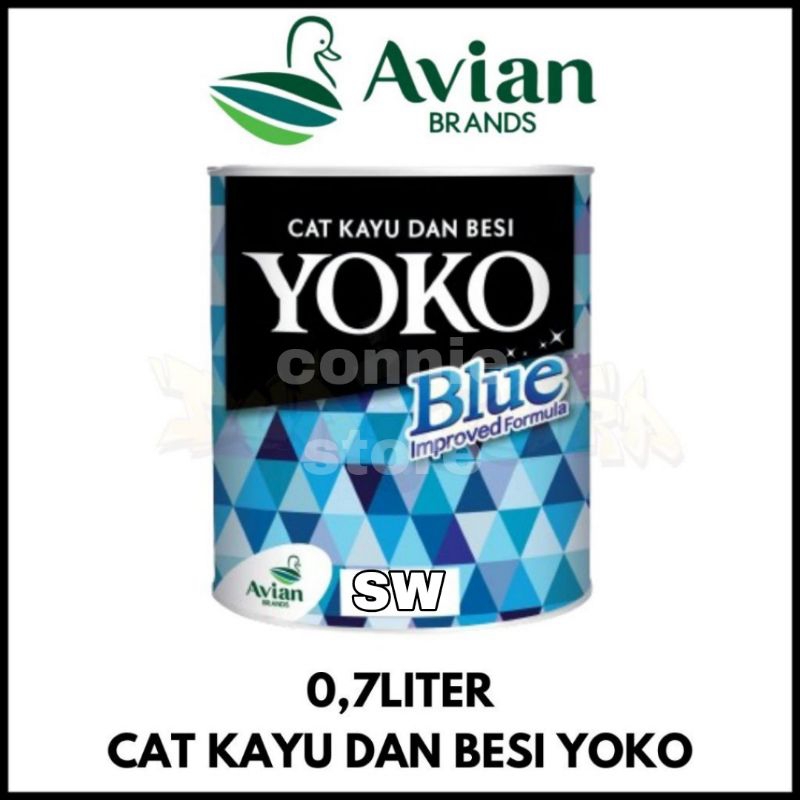 Avian Yoko Cat kayu Besi Baja 1kg 0,7lt Putih SW cat minyak cat dasar kayu