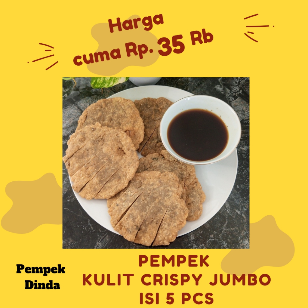 

Pempek Kulit Crispy Jumbo, 100% Tenggiri Asli