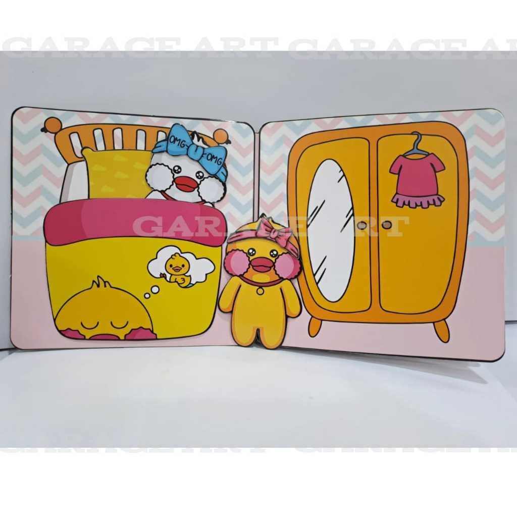 DFTV Bebek dolls paper duck boneka kertas mainan edukasi anak paper book