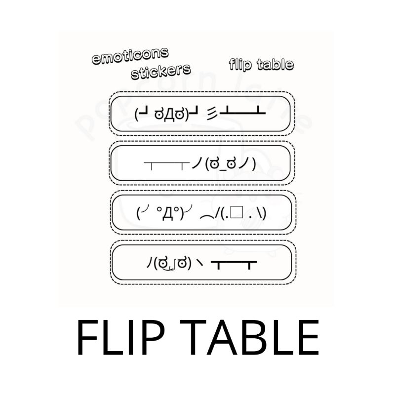 

Japanese Emoticons Stickers 1 Set (4-5 pcs) No. 3