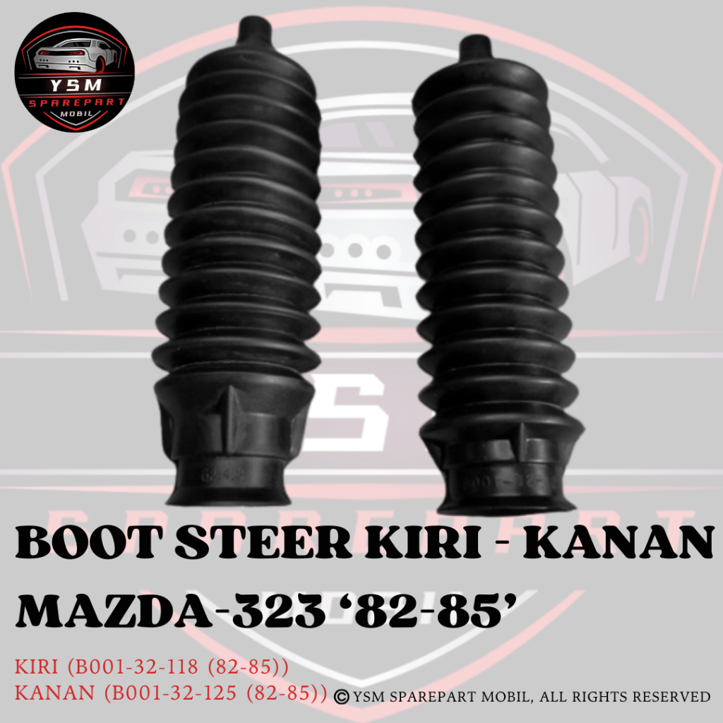 Karet Boot Rack Steer Stir Steering Rack end Mazda 323 (1982-1985)