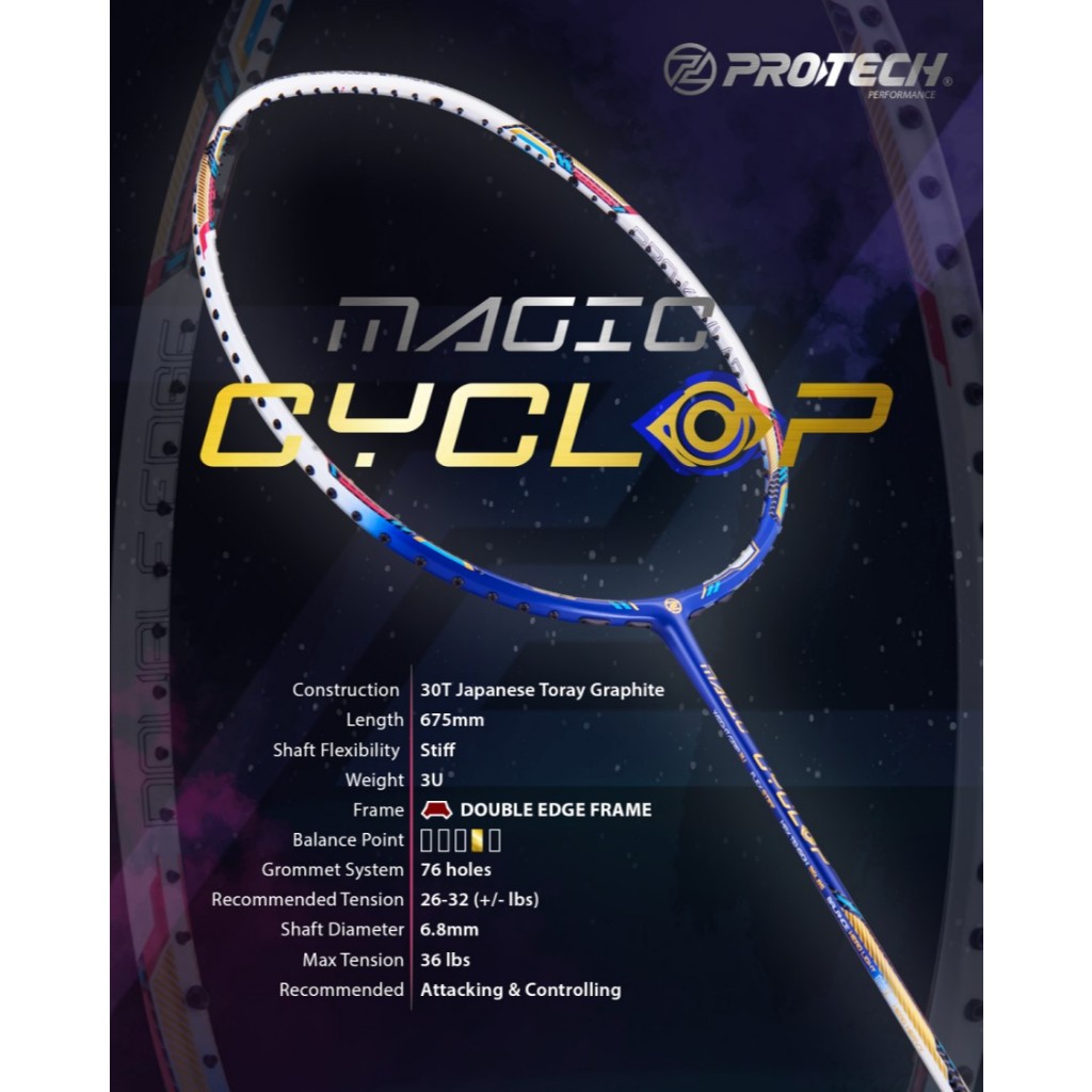 Raket Badminton Protech Magic Cyclop