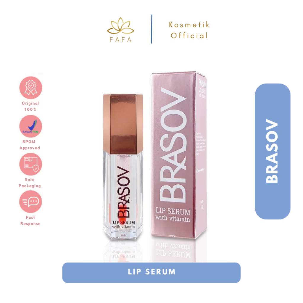 BRASOV Lip Serum With Vitamin - Serum Bibir Brasov 5gr | Lip serum Pencerah dan Vitamin Bibir