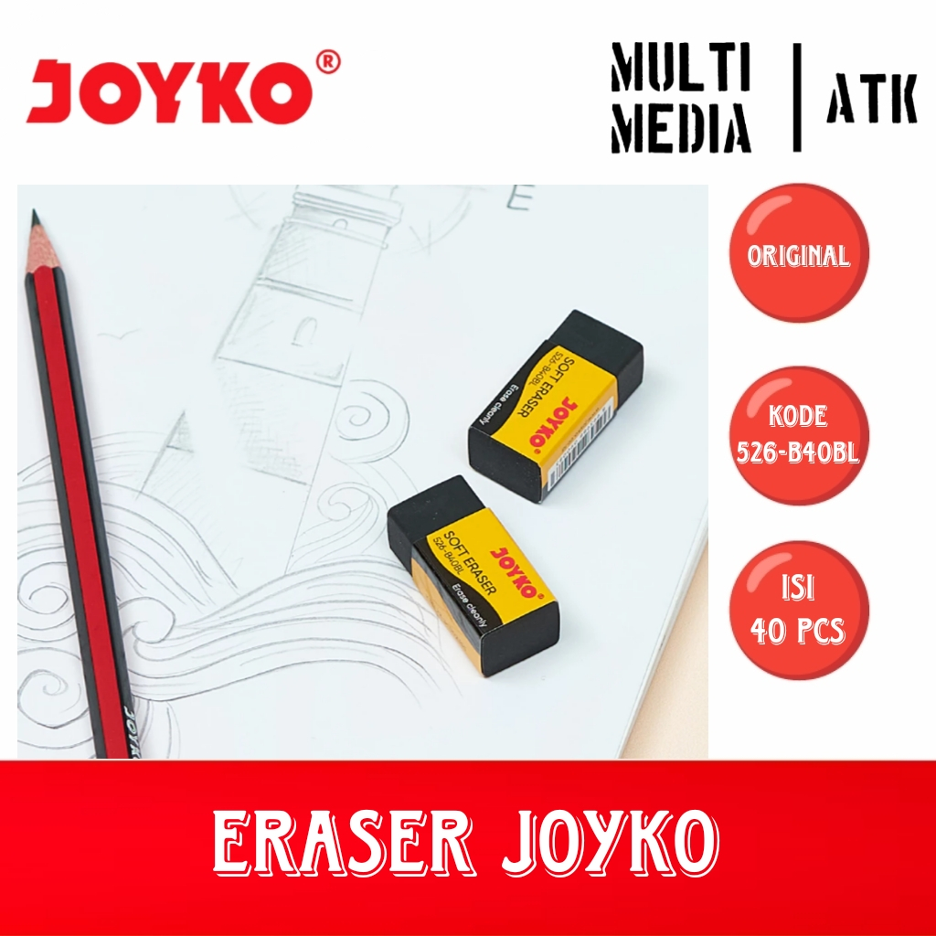 

H7Y STIP / ERASER / PENGHAPUS JOYKO 526-B40BL (ISI 40 PCS)