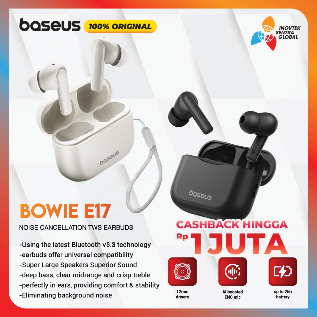 Baseus Bowie E17 TWS Earphone Bluetooth Earbuds Bloetooth Erphone - Headset Henset