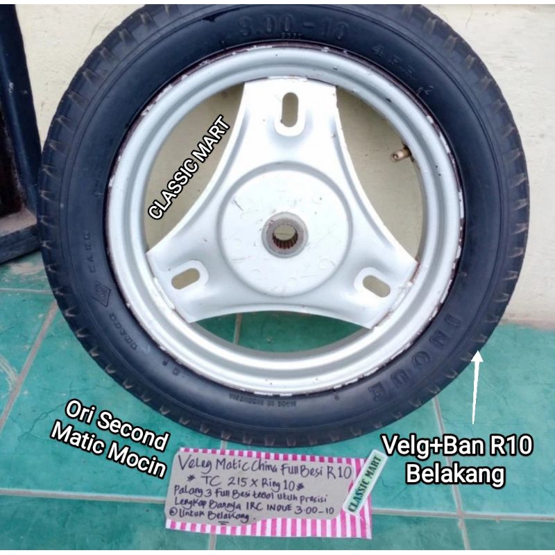 VELG R10 KYMCO SANEX QINGQI KRESNA BELAKANG SET BAN