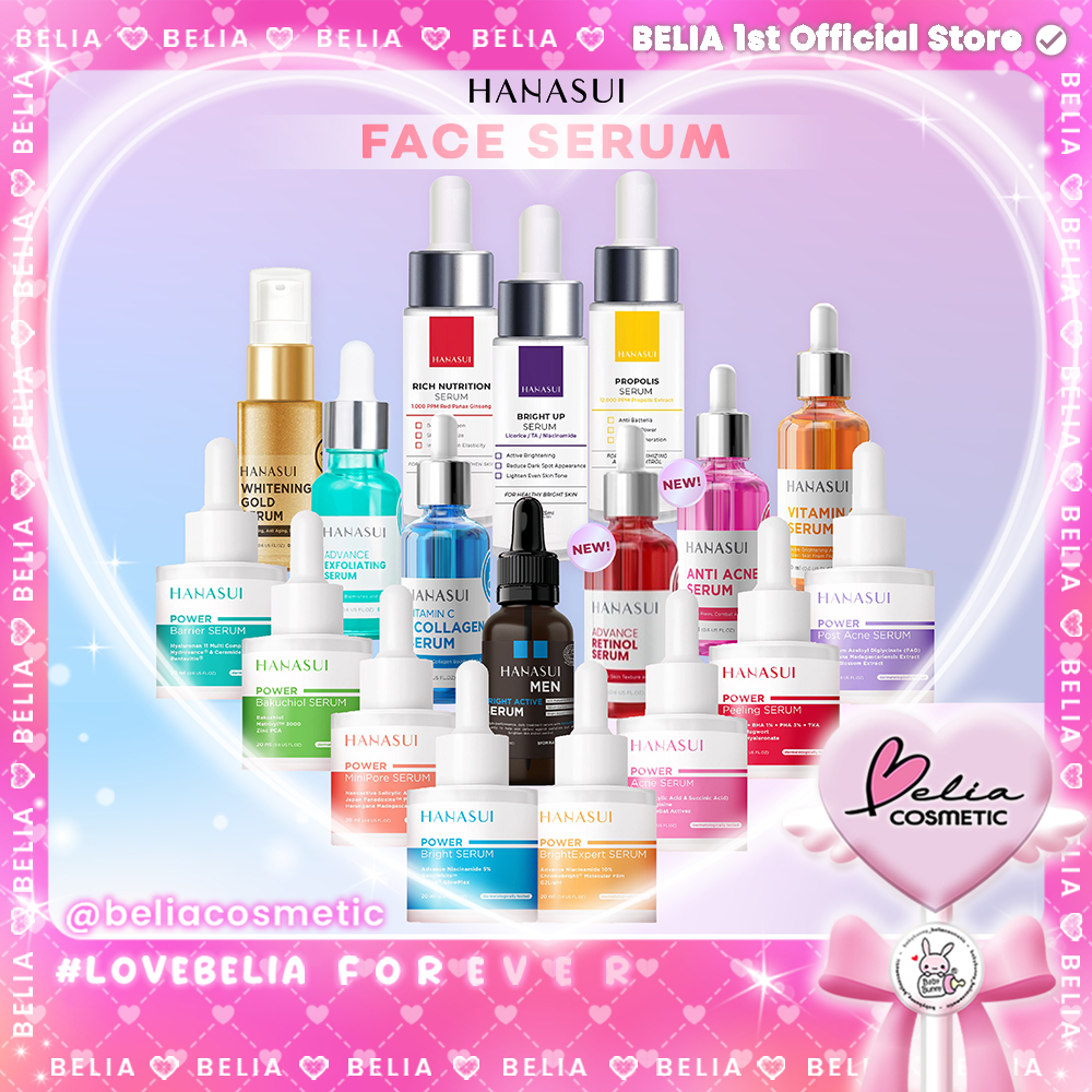 ❤ BELIA ❤ Hanasui ✔️BPOM Power Serum | Whitening Gold Vit C Collagen Anti Acne Propolis