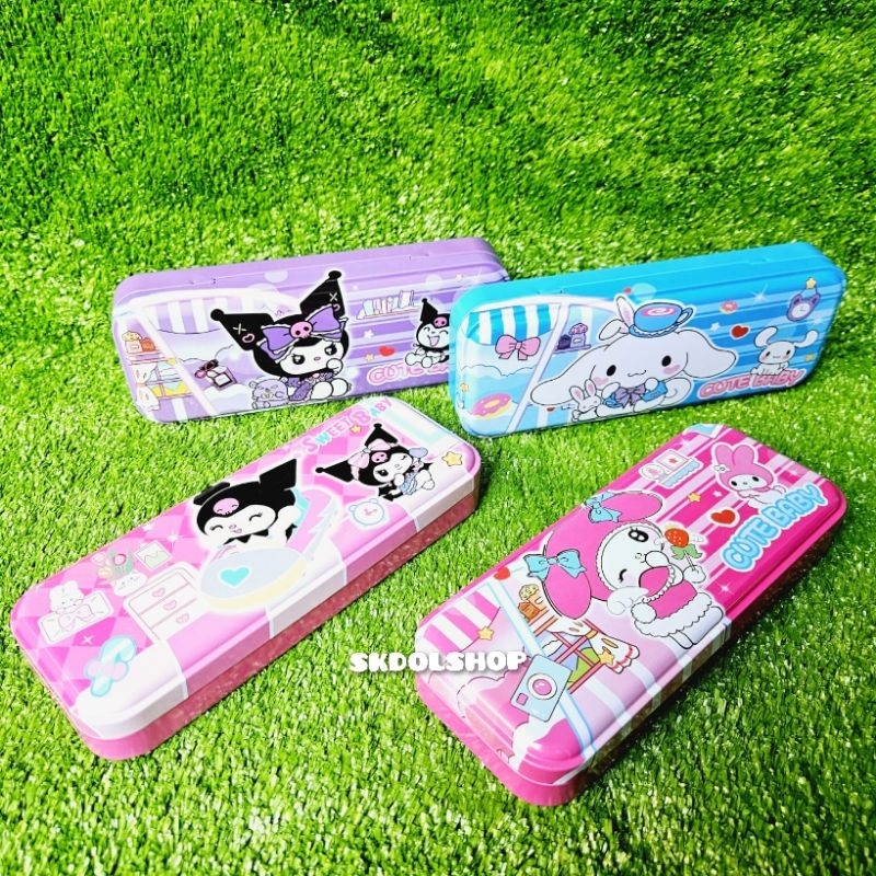 

kotak pensil/tempat pencil kaleng sanrio sanrio melody kuromi lucu B 810 Stationery