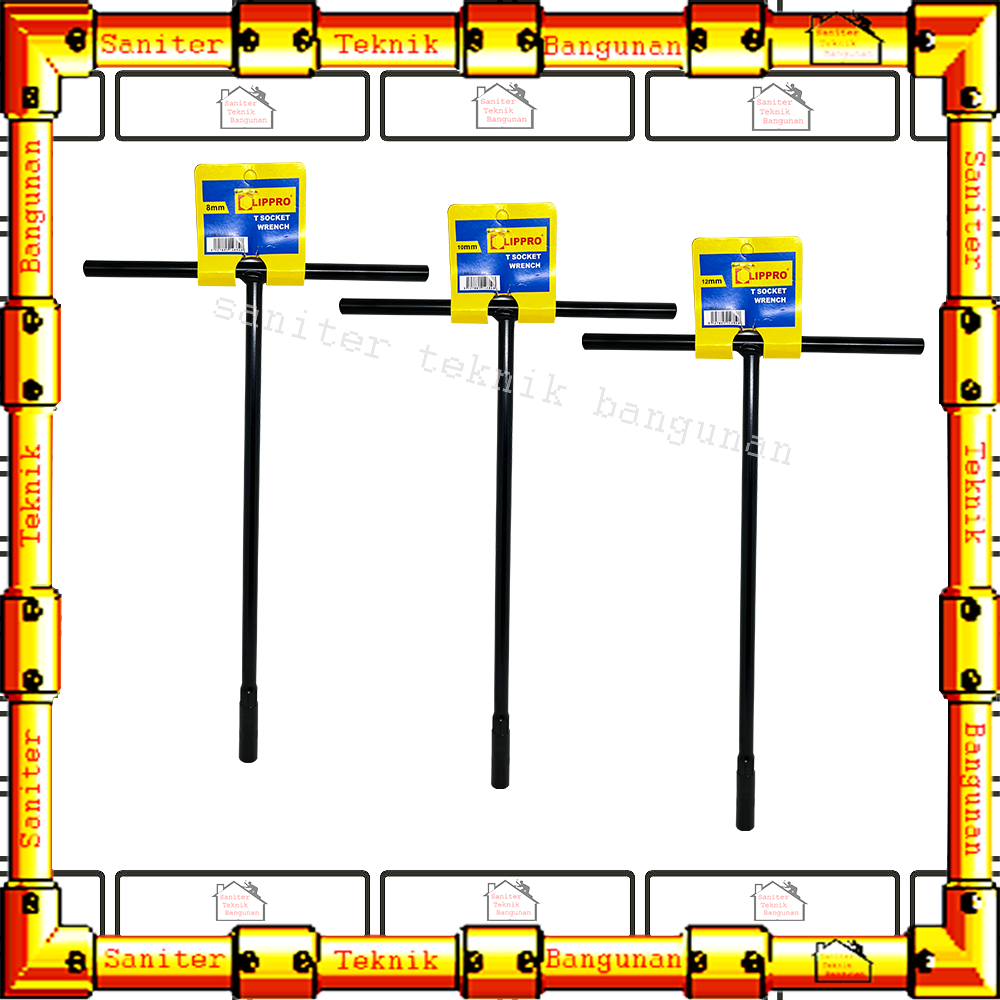 Kunci Sok T Lippro 8MM 10MM 12MM 14MM / Kunci T Pembuka Baut