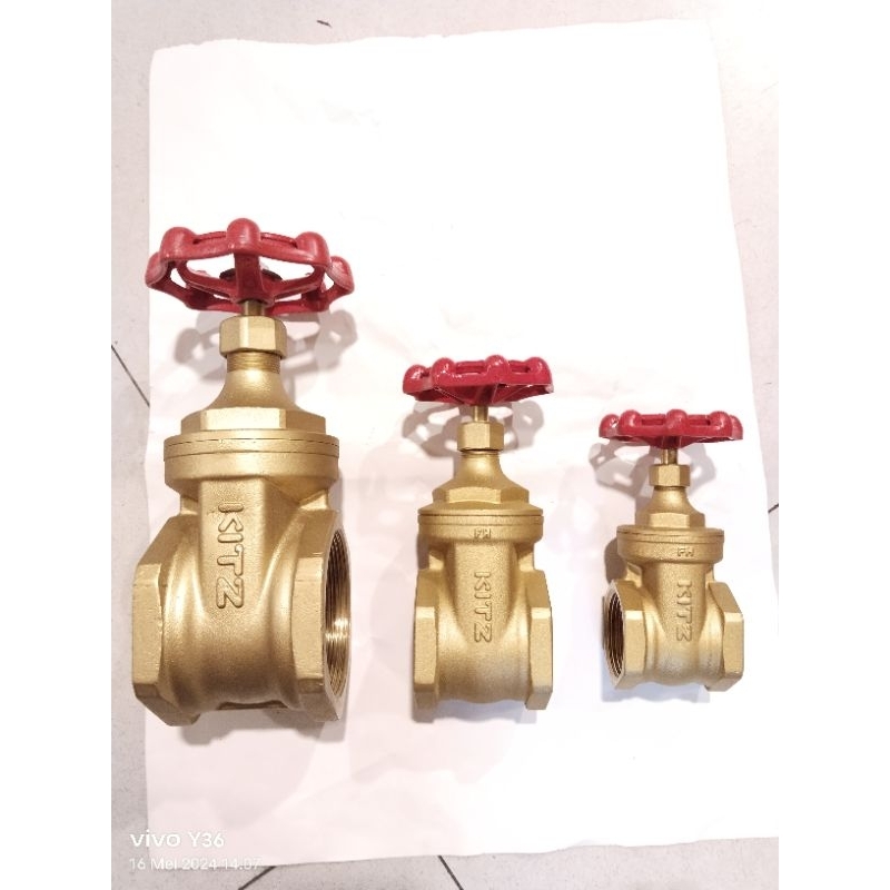 Gate Valve Kitz kuningan ukuran 1/4" inch / Gate Valve Original KITZ