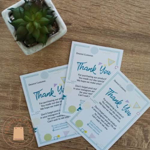 KARTU UCAPAN ONLINE SHOP / GREETING CARD CUSTOM / KARTU UCAPAN TERIMAKASIH