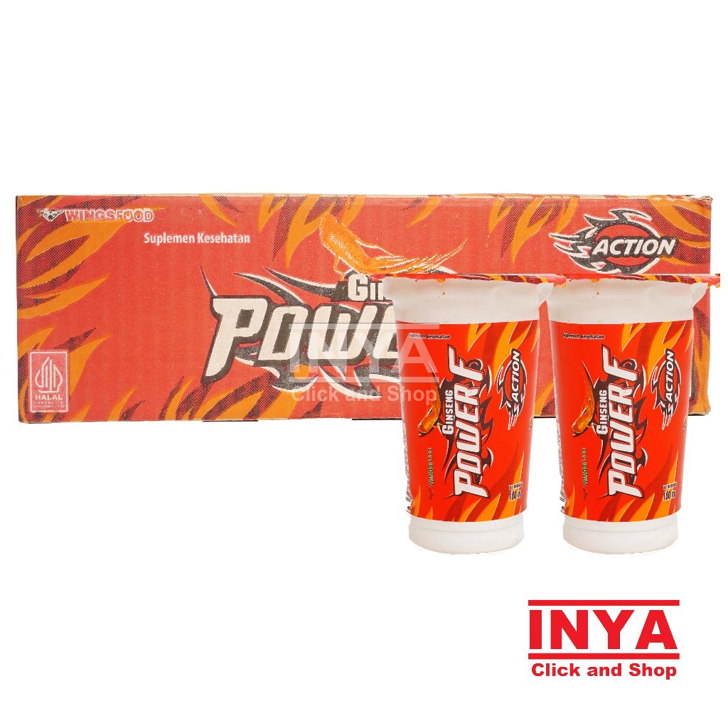 

Ginseng Power-F Action 24x180ml - Minuman Suplemen - Soft drink