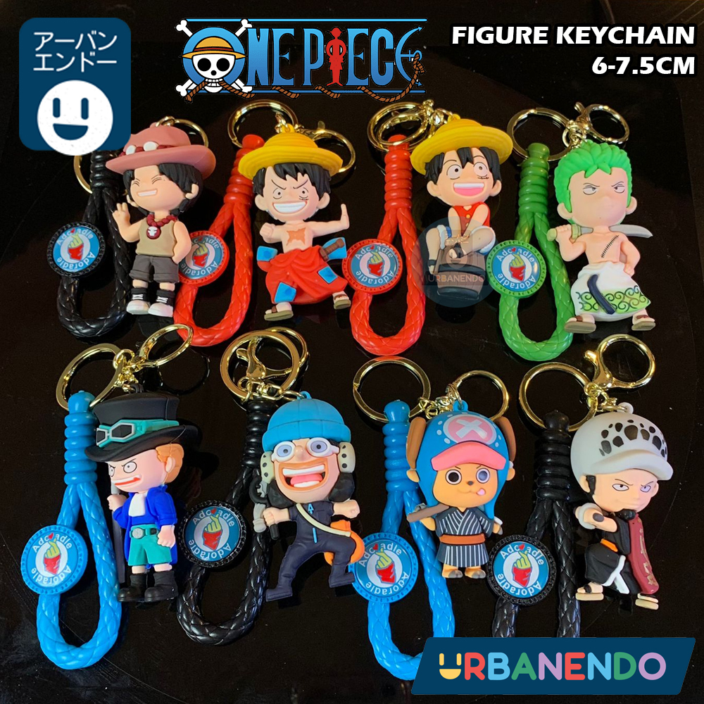 Gantungan kunci akesoris One Piece mini figure keychain Key Chain Luffy Zoro usop Sabo Nami Ace Shan
