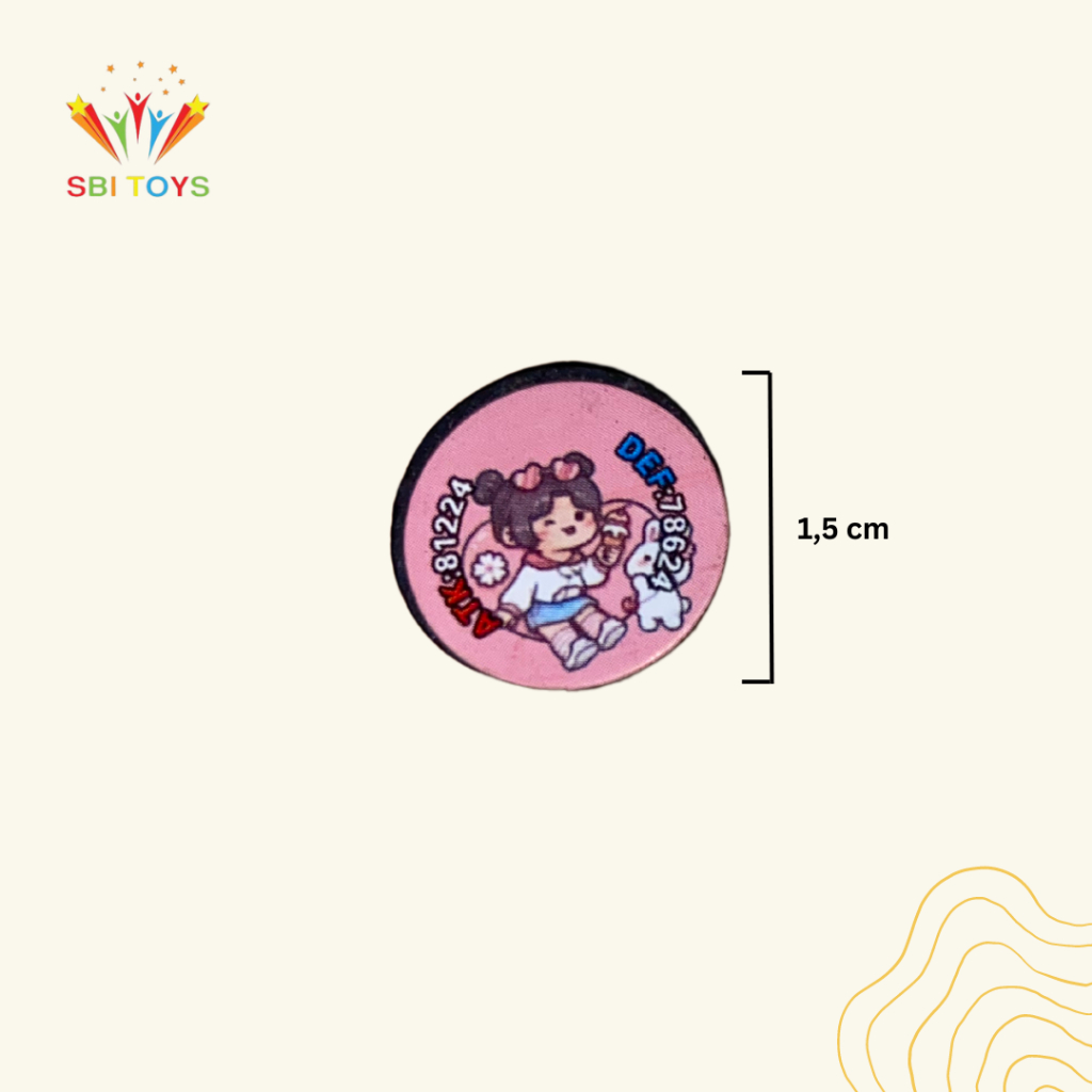 [SBI TOYS] 6 pcs Mainan Anak Magnet Coin Gambar Lucu