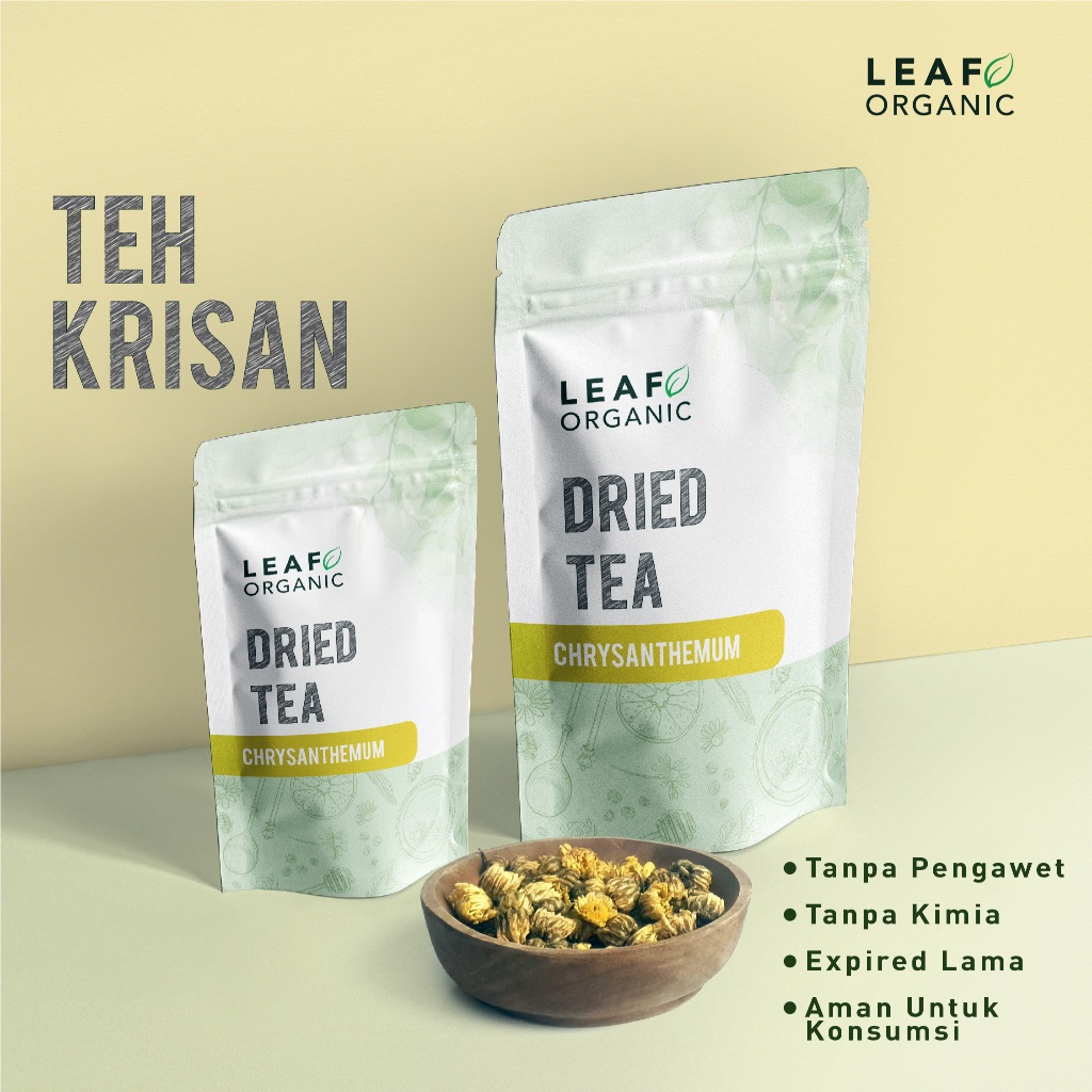 

Teh Premium Bunga Krisan LEAF ORGANIC Baby Chrysanthemum Dried Flower Tea kemasan 500g