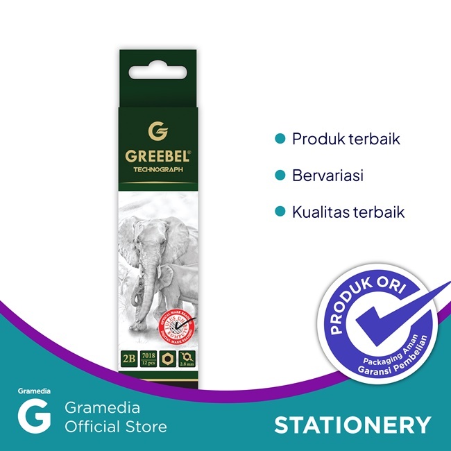 

Gramedia Daan Mogot-GREEBEL 7018 PENCIL 2B (12 PCS/SET)