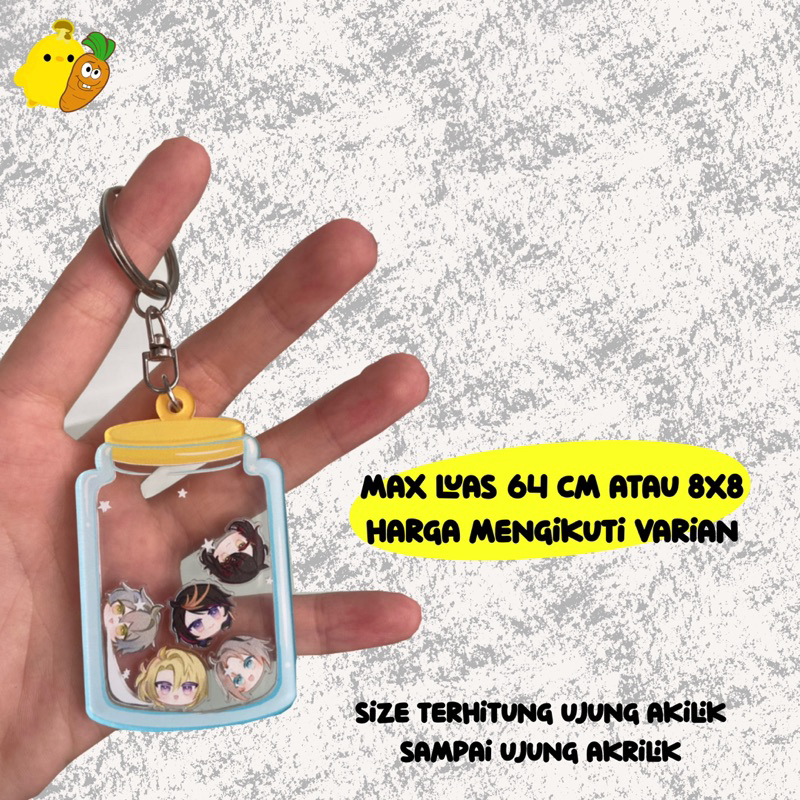 Bakulanku1717 Gantungan Kunci Shaker Custom / Shaker Keychain / Shaker Ganci / Akrilik Shaker