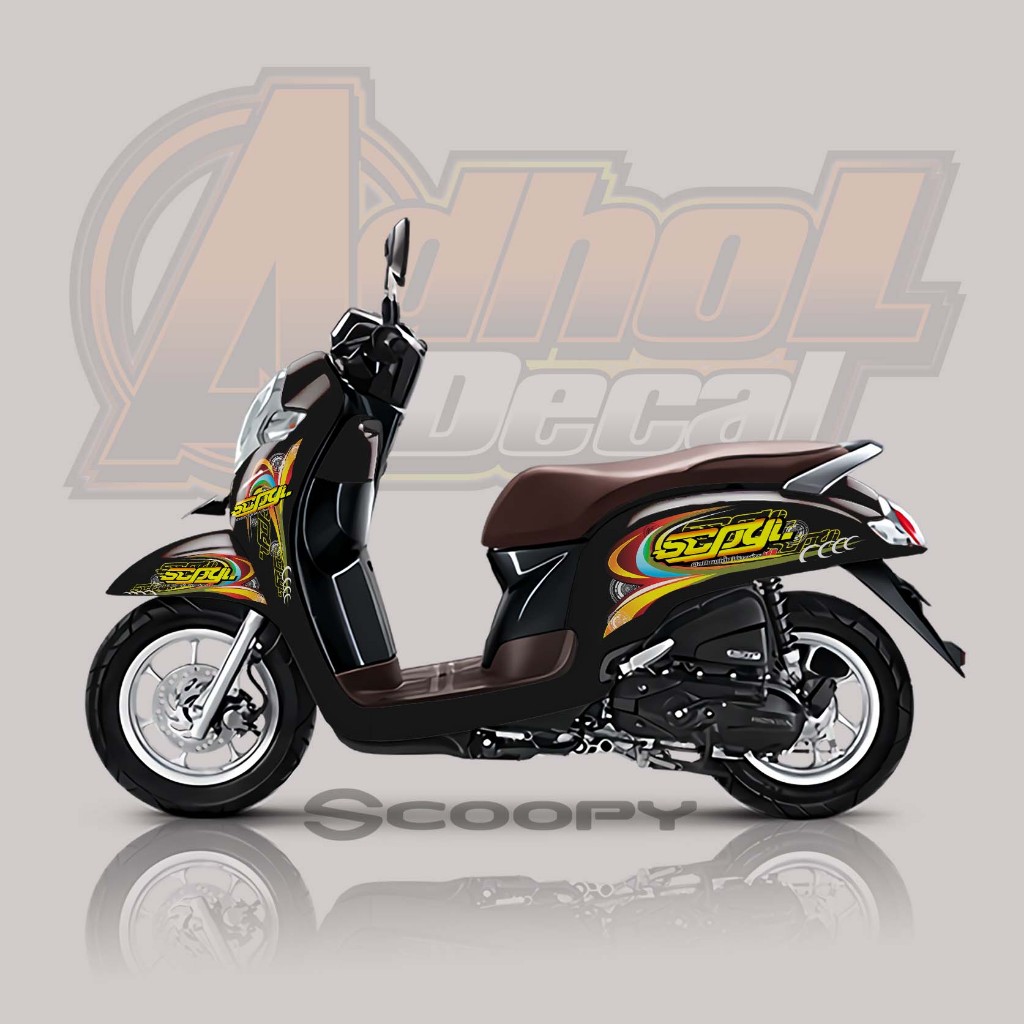 STICKER STRIPING VARIASI SCOOPY | STRIPING HONDA SCOOPY 2017 2018 2019 2020 SIMPLE MOTIF 004