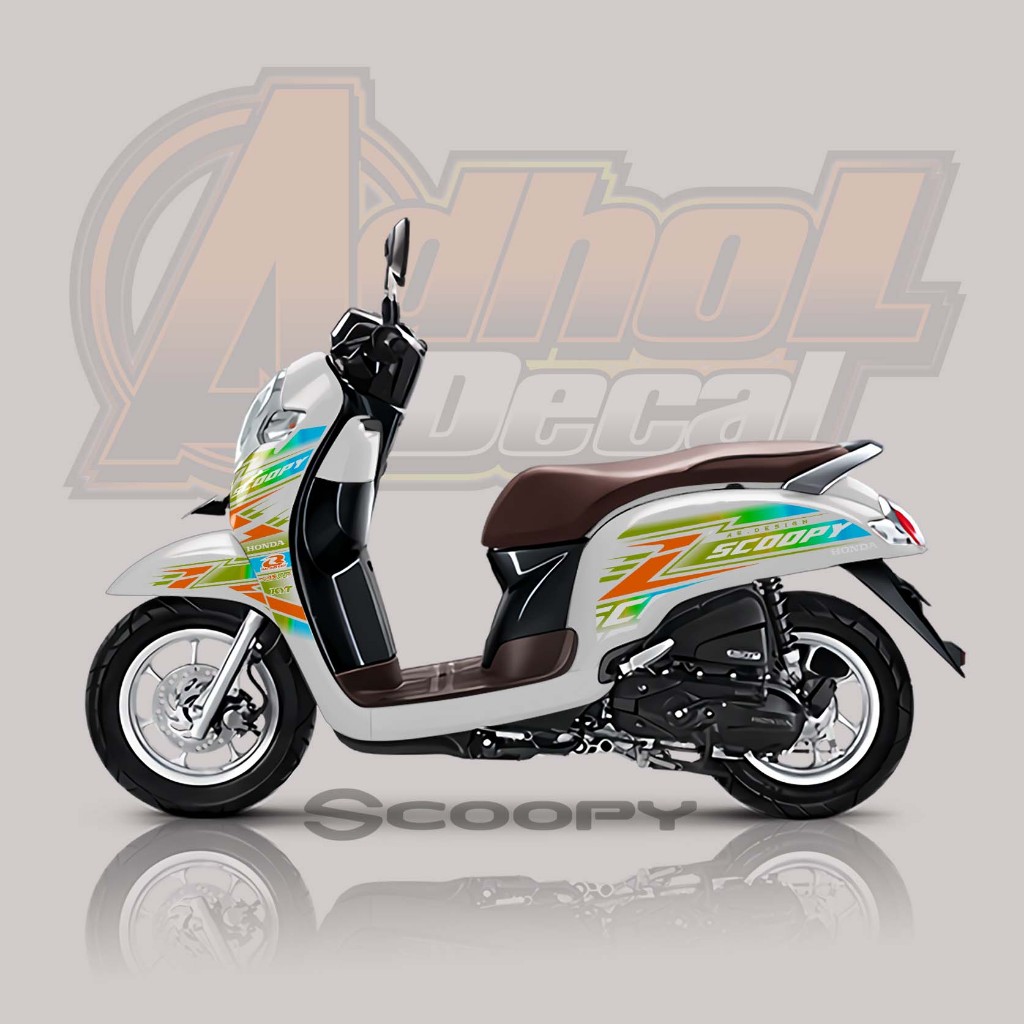STICKER STRIPING VARIASI SCOOPY | STRIPING HONDA SCOOPY 2017 2018 2019 2020 SIMPLE MOTIF 011