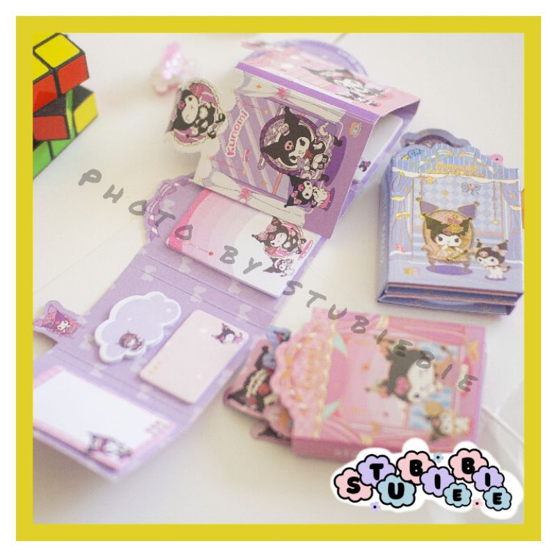 

SN01 Sticky Note Kuromi Istana Cantik Aksesoris Alat Tulis lucu Karakter sanrio Buku mini pesan Notepad