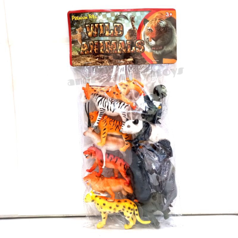 Mainan Edukasi Hewan Wild Animals Animal Karet isi 12 pcs
