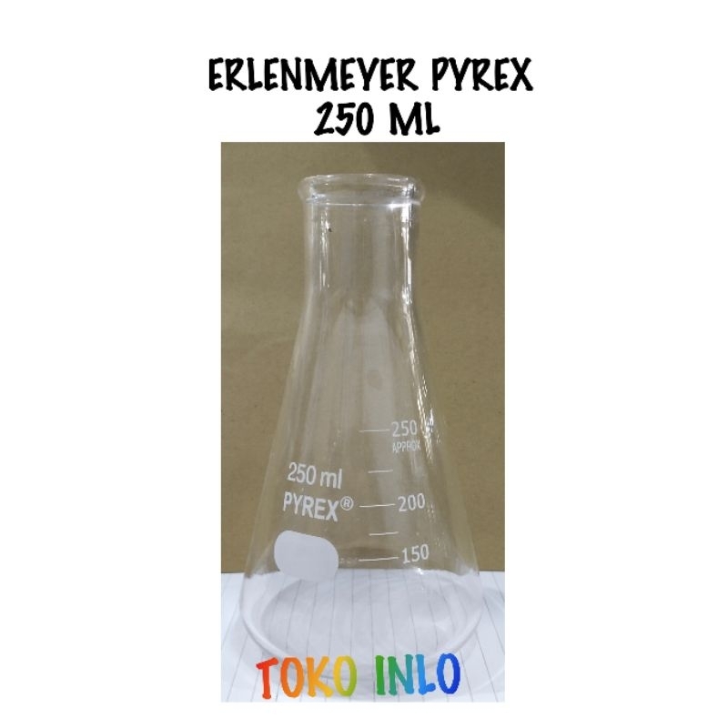 Erlenmeyer IWAKI & PYREX 250 ml/Gelas Erlen/Erlenmeyer