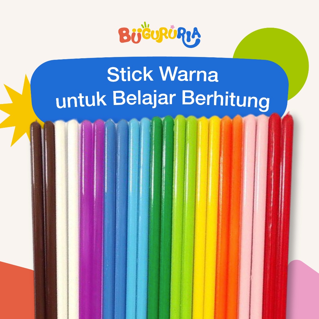 Bu Guru Ria - Stick Montessori Plastik Untuk Berlatih Berhitung | Stick Belajar Berhitung | Stick St
