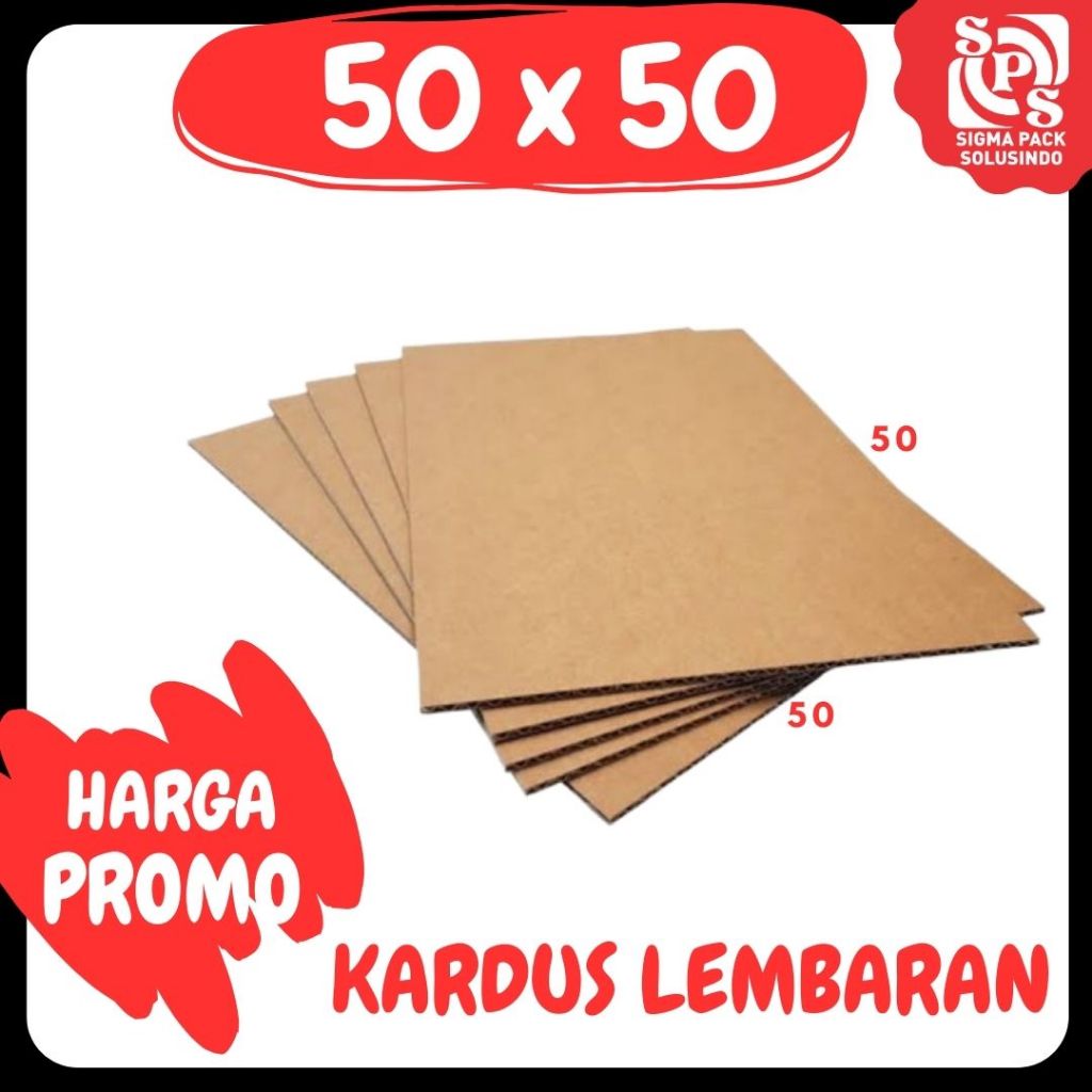 

Sheet Lembaran 50x50 / 50x40 / 50x30 / 50x20 / 50x10 Kardus Polos Single Wall Coklat Karton